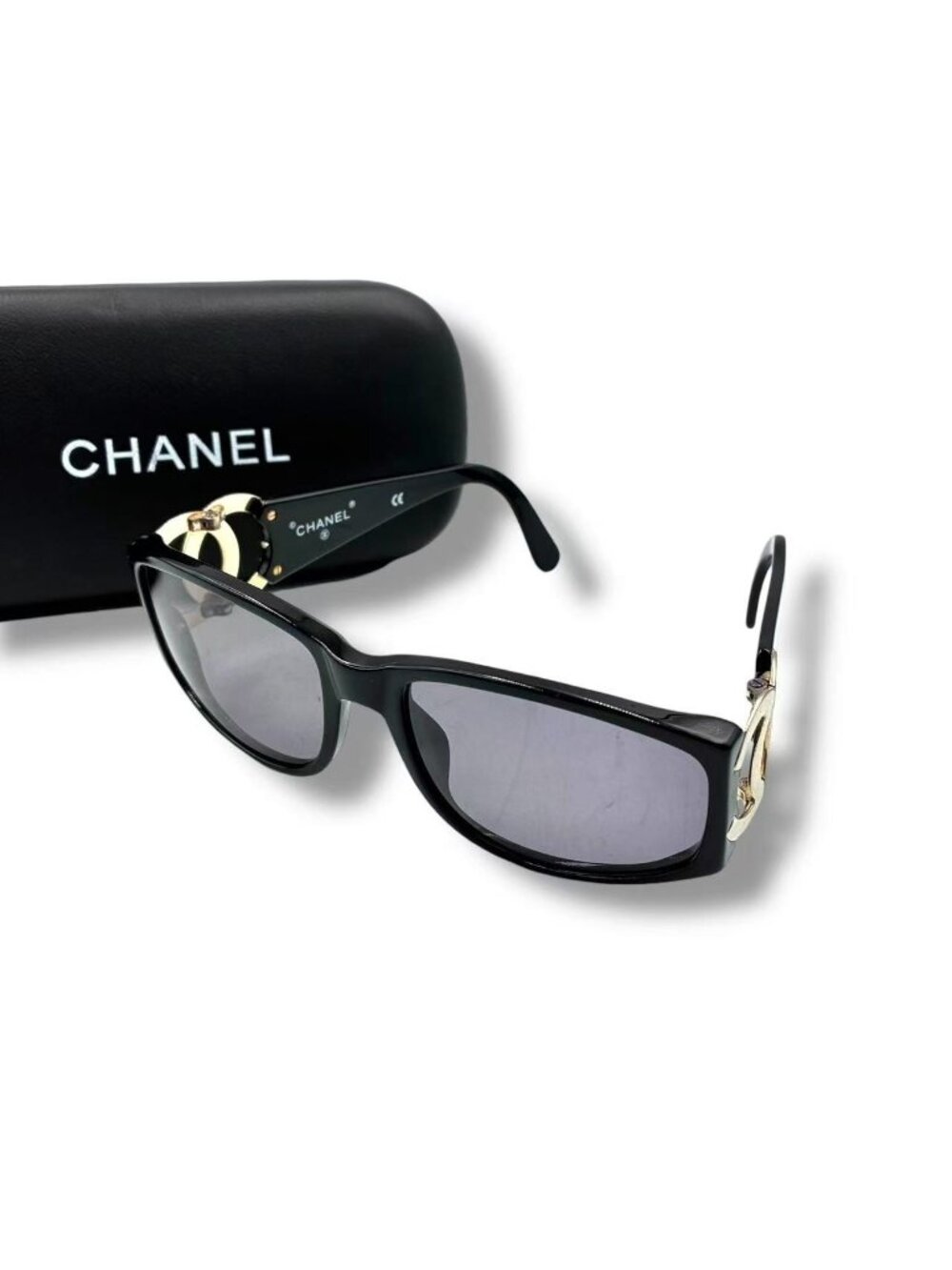 Chanel Sunglasses CC Logo Log Black Eyewear